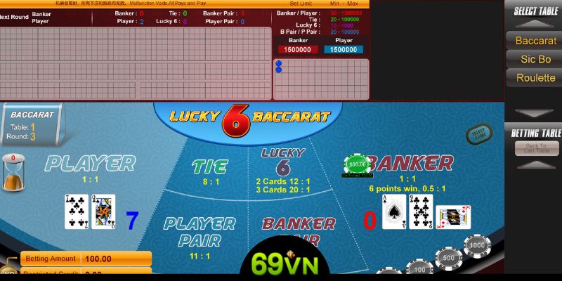 Kinh nghiệm chơi Baccarat 69VN thắng lớn